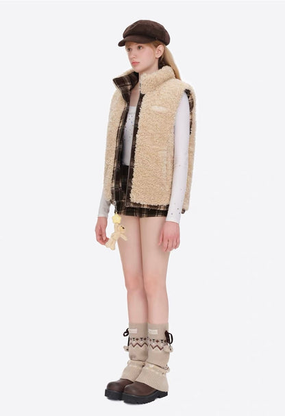 13DE MARZO Luminous Bear Reversible Down Vest