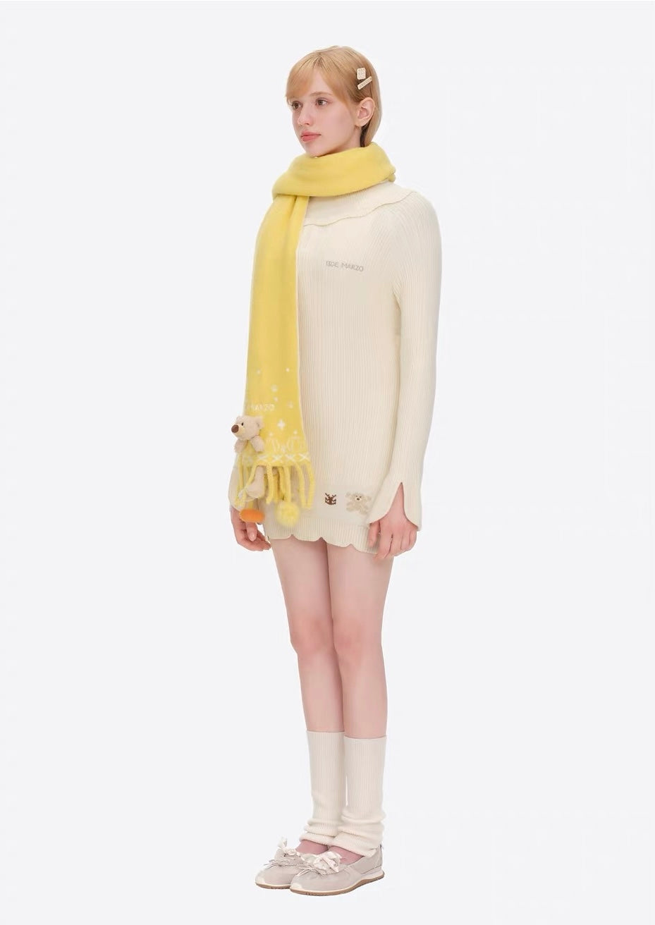 13DE MARZO Marzo Valley Pumpkin Scarf Yellow