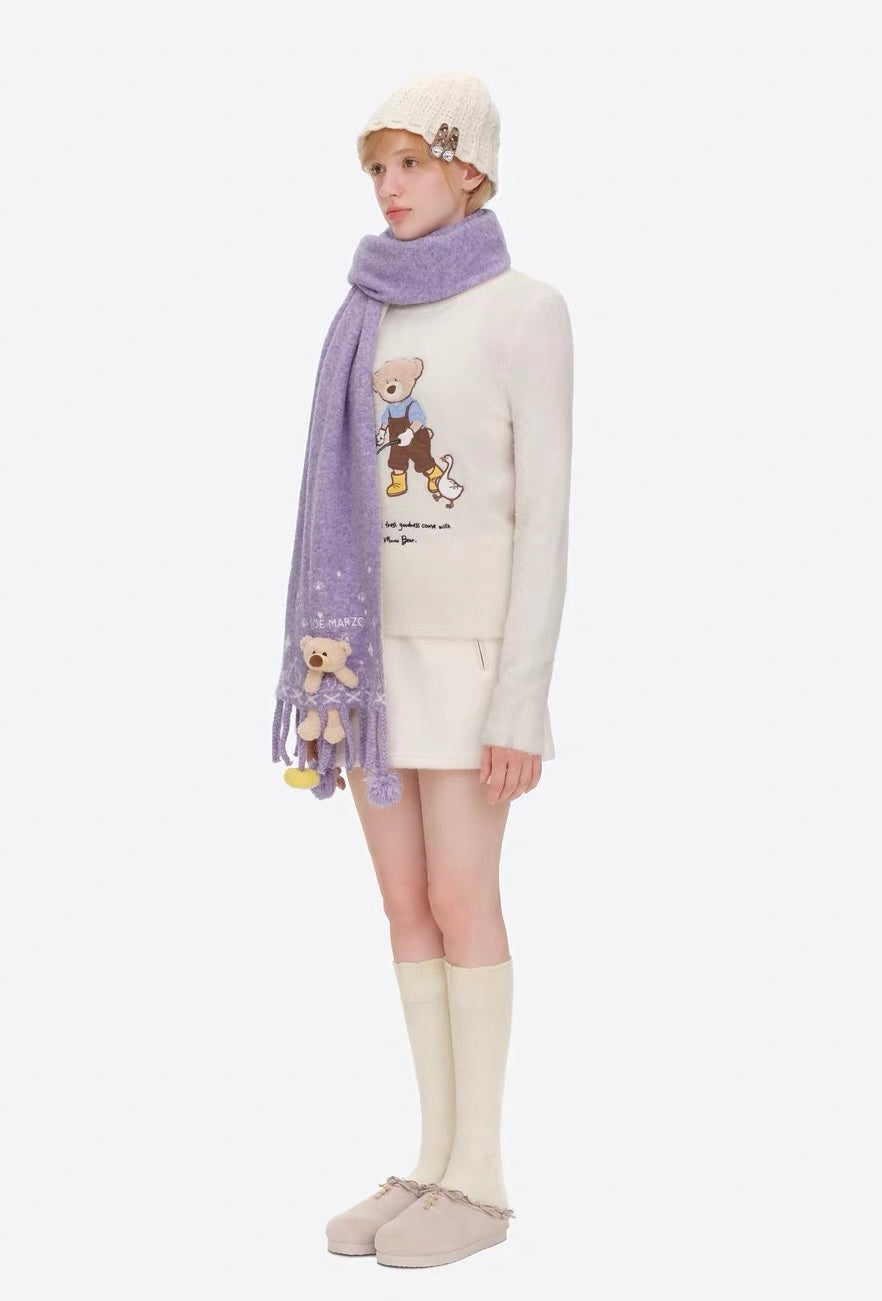 13DE MARZO Marzo Valley Pumpkin Scarf Purple