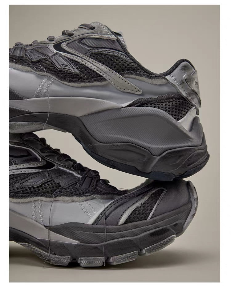Ann Andelman Grey Split Distressed Sneakers