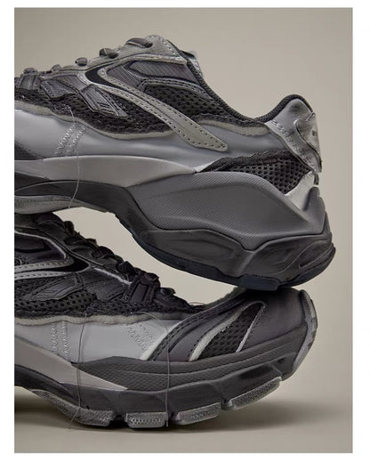 Ann Andelman Grey Split Distressed Sneakers