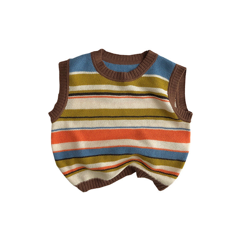 WD Color Blocked Knit Vest