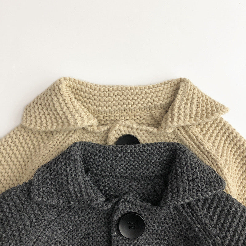 WD Vintage Twists Coarse Knitted Lapel Cardigan