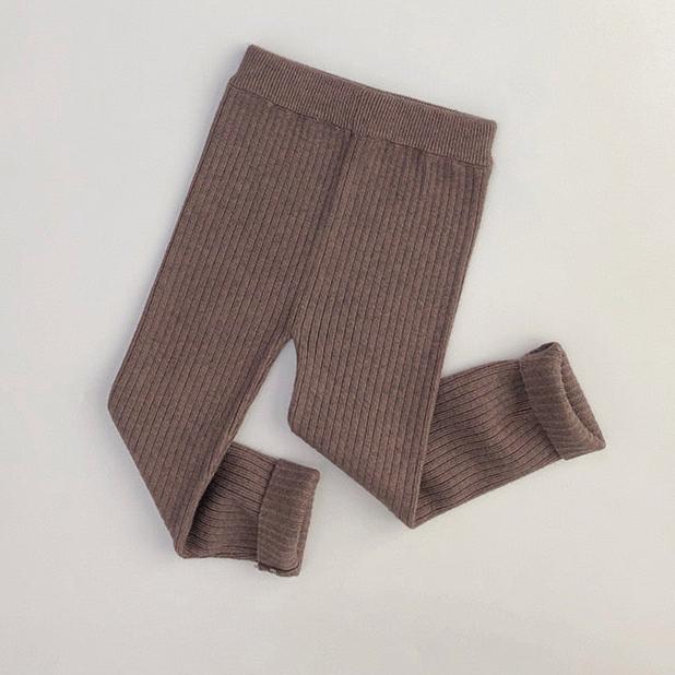 WD Kid's Warm Rib-Knit Comfy Leggings