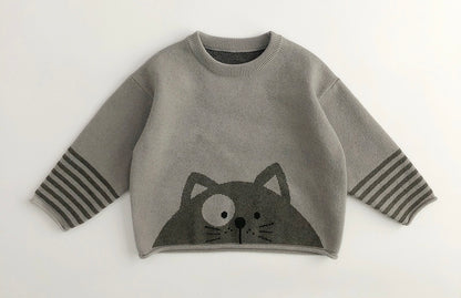 WD Knit Pullover Cutie Animal Sweater