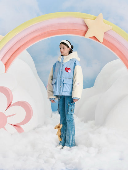 13DE MARZO x CARE BEARS Down Jacket Celestial Blue