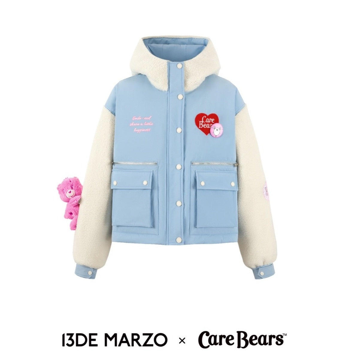 13DE MARZO x CARE BEARS Down Jacket Celestial Blue