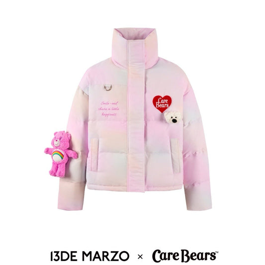 13DE MARZO x CARE BEARS Rainbow Down Jacket Dye Purple