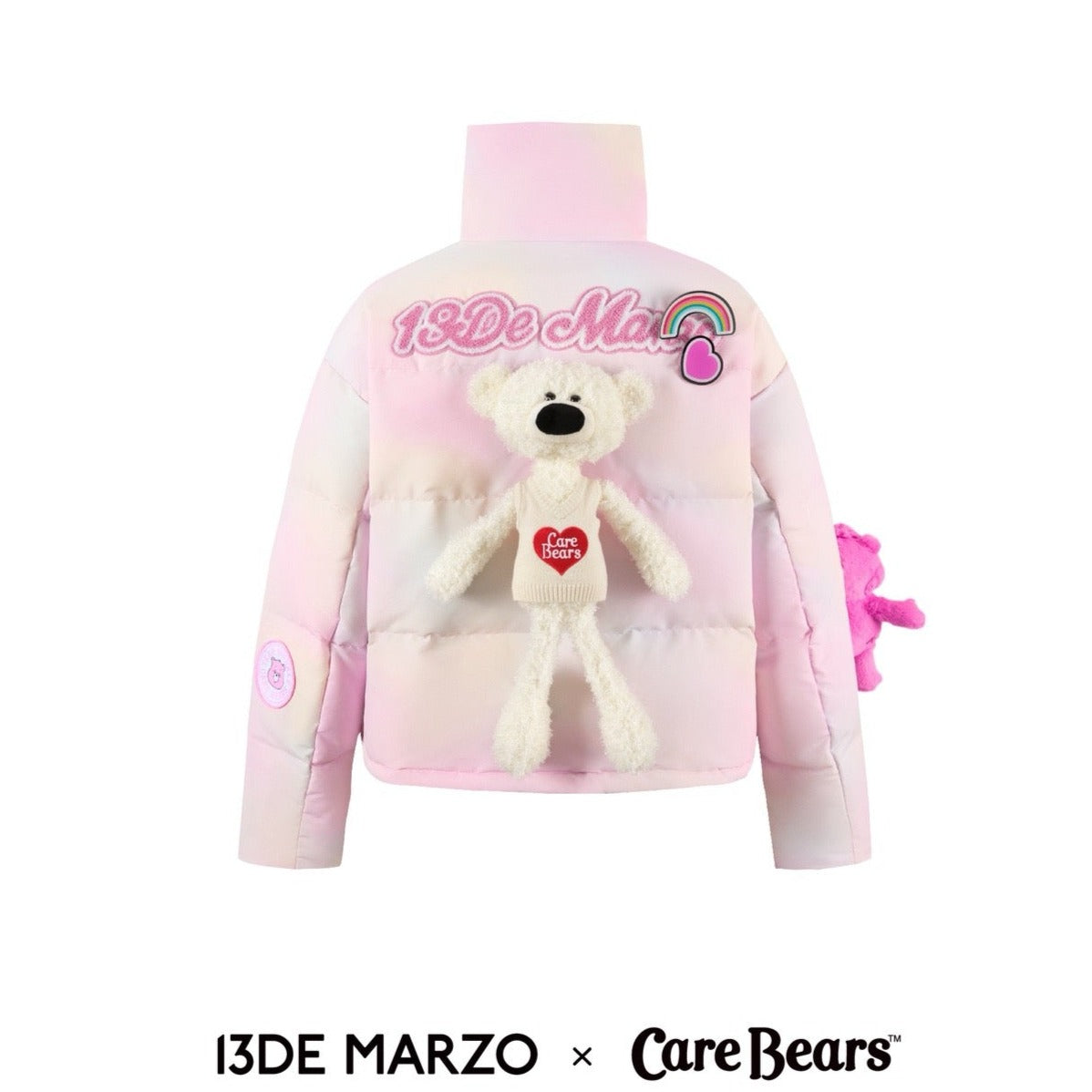 13DE MARZO x CARE BEARS Rainbow Down Jacket Dye Purple