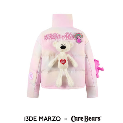 13DE MARZO x CARE BEARS Rainbow Down Jacket Dye Purple