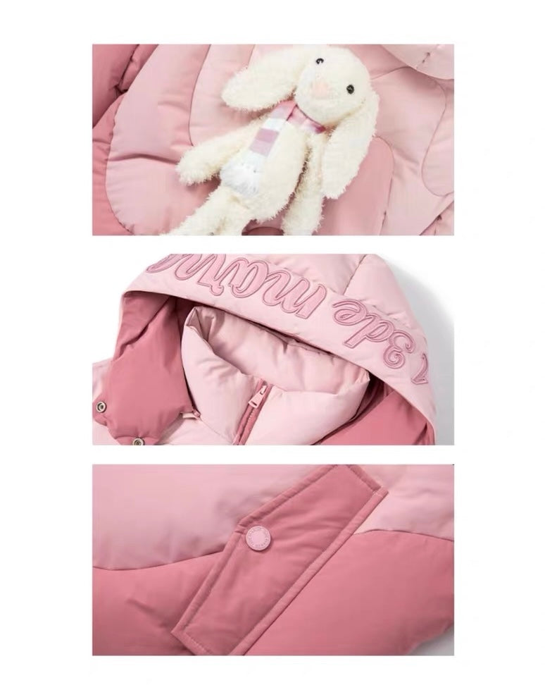 13DE MARZO Doozoo Contour Line Down Jacket Veiled Pink