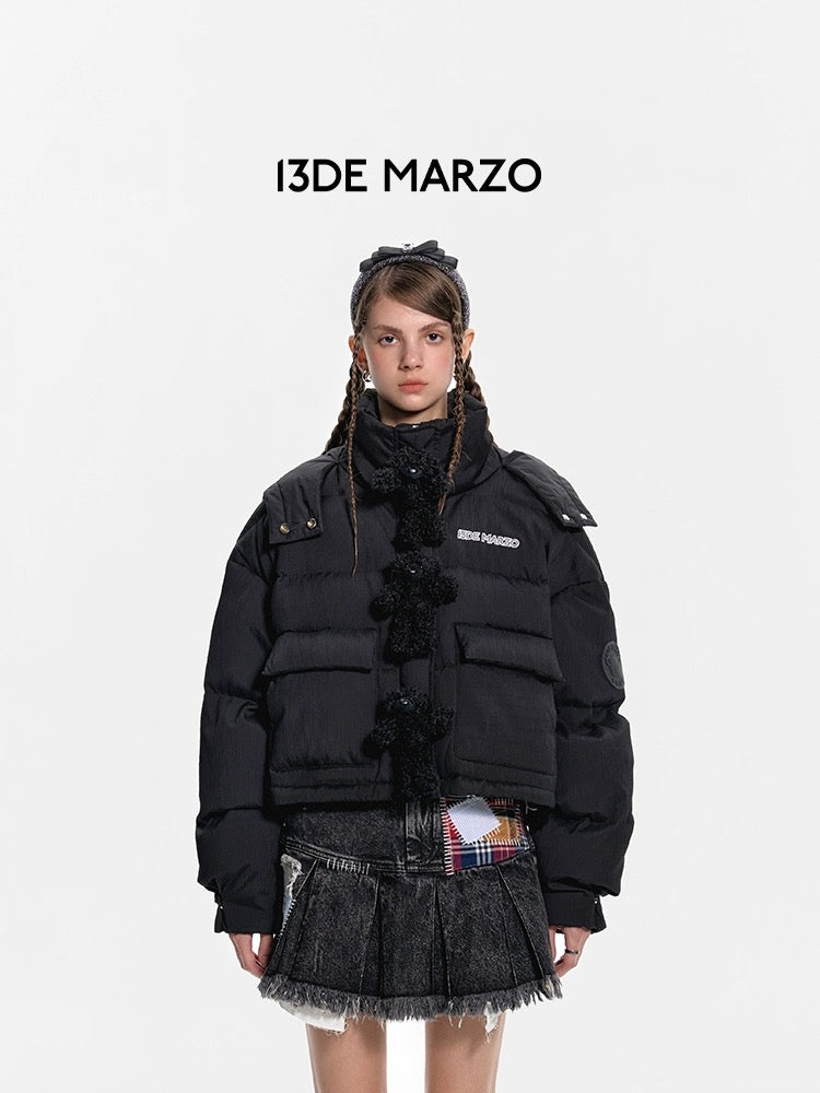 13DE MARZO Doozoo Ghost Line Down Jacket Black