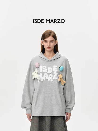 13DE MARZO Float Cloud Balloon Hoodie Gray