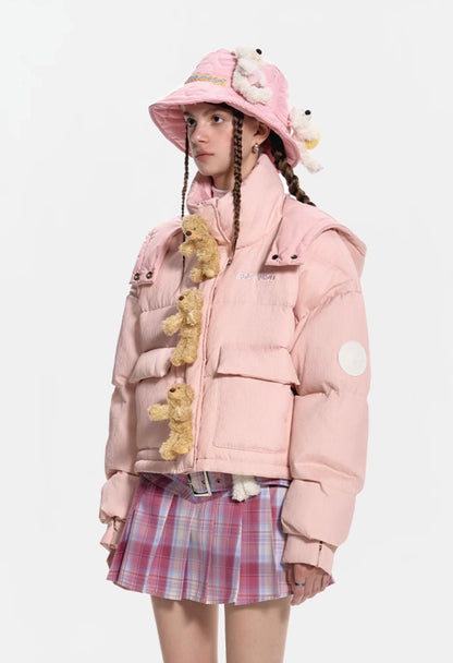 13DE MARZO Doozoo Ghost Line Down Jacket Heavenly Pink