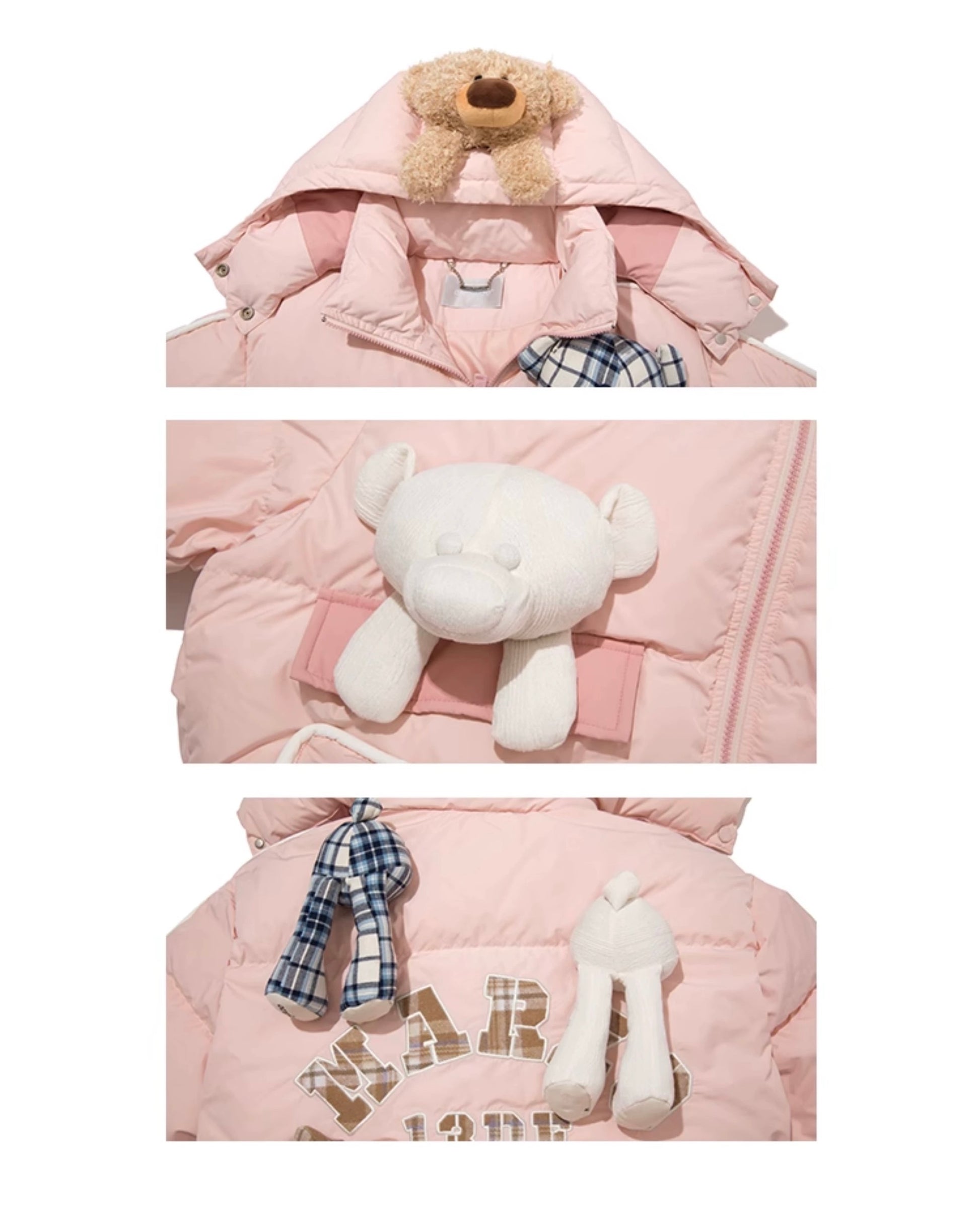 13DE MARZO Hello Kitty Bear Baseball Jacket Parfait Pink – Fixxshop