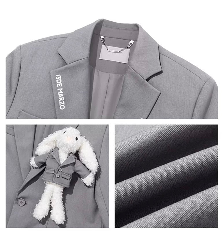 13DE MARZO Bear Custom Suit Gray