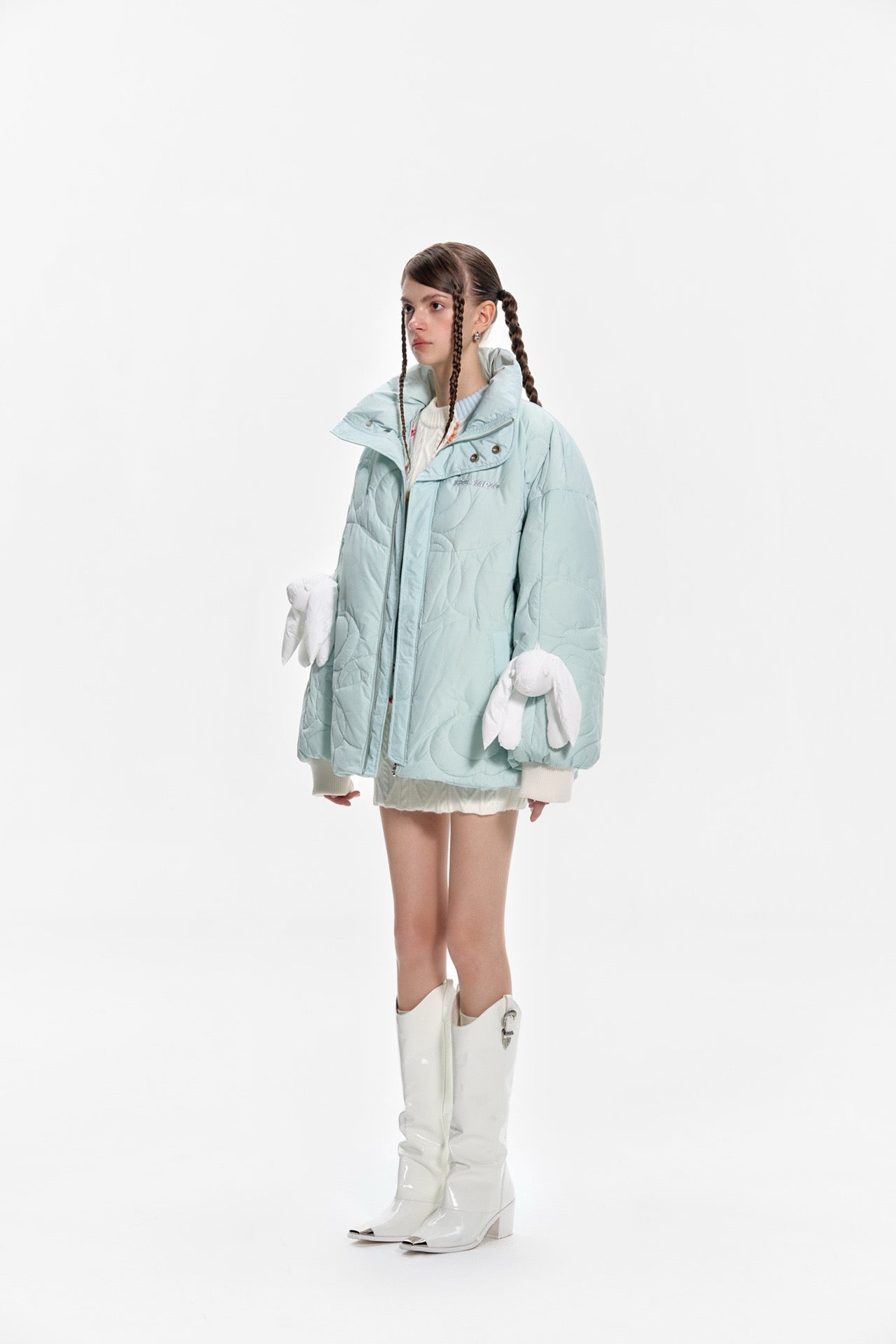 13DE MARZO Doozoo Robe Coat Pearl Blue – Fixxshop