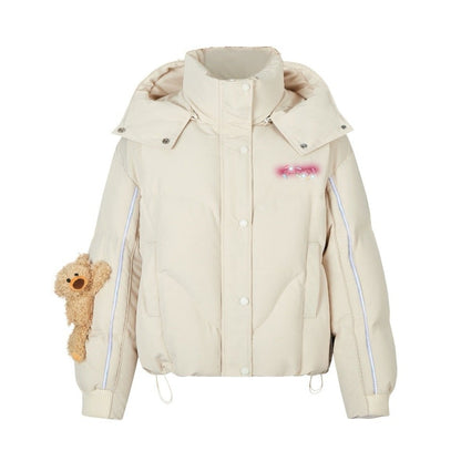 13DE MARZO Neon Light Down Jacket Cannoli Cream