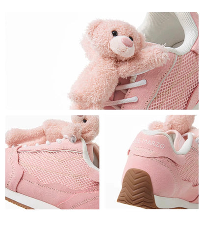 13DE MARZO Logo Retro Runner Shoes Pink