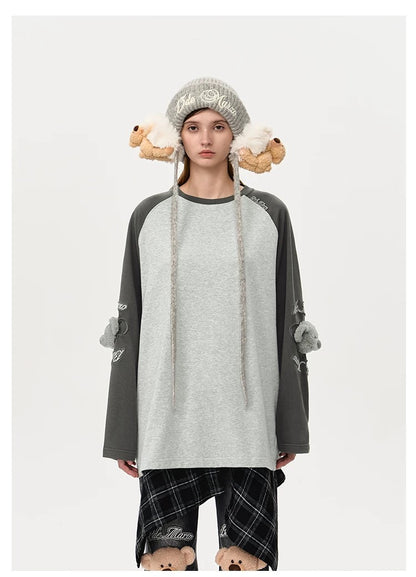 13DE MARZO Elbow Bear Sweatshirt Gray