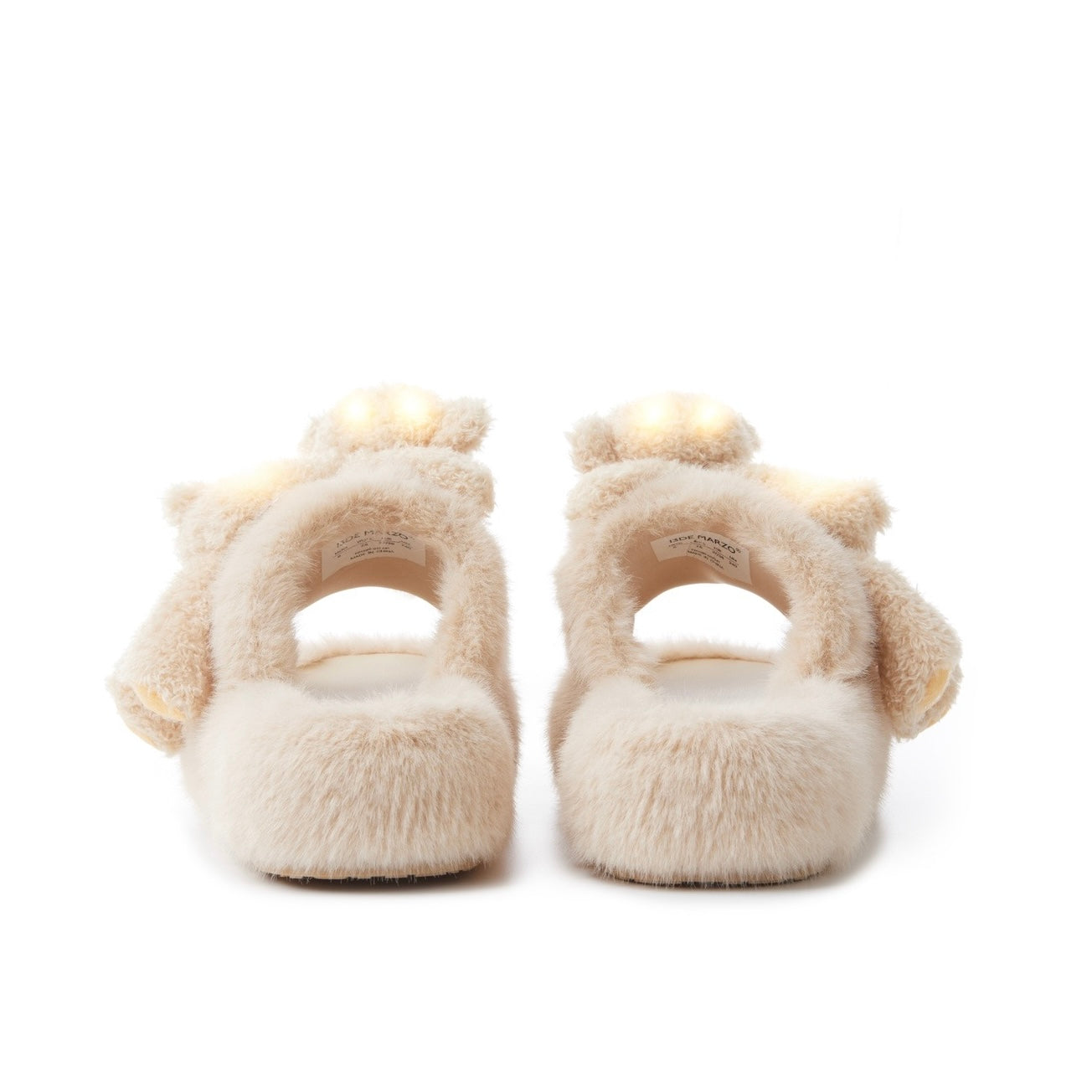 13DE MARZO Doozoo Glowing Fuzzy Slipper Khaki