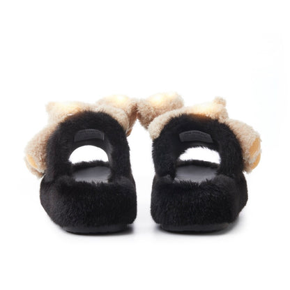 13DE MARZO Doozoo Glowing Fuzzy Slipper Black