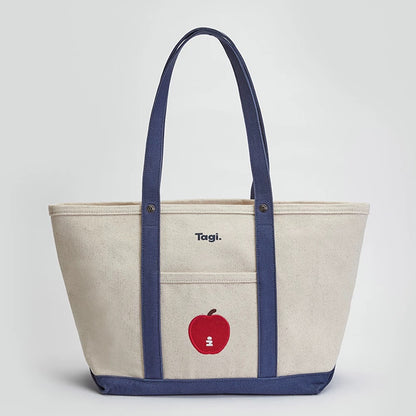 Tagi Imagine An Apple Canvas Bag Cream