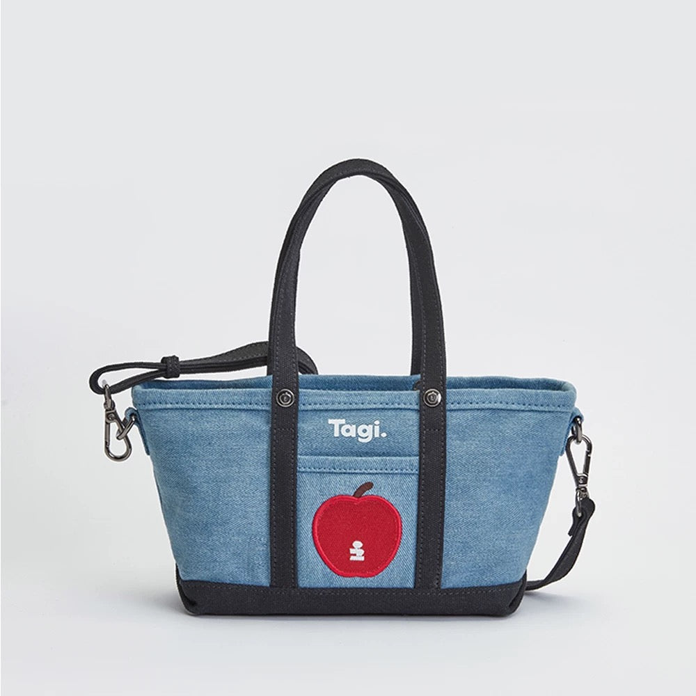 Tagi Imagine An Apple Canvas Bag Denim