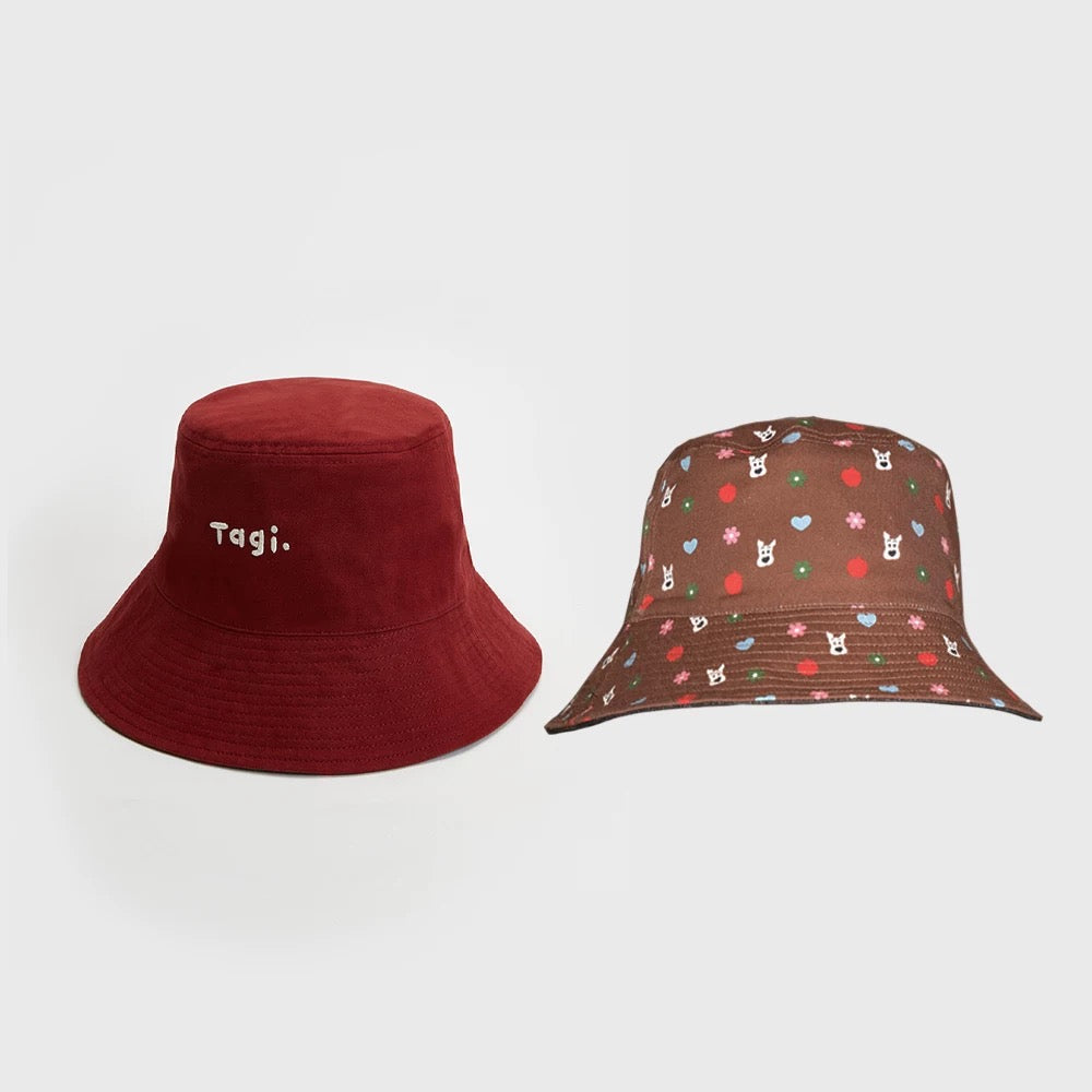 Tagi Haha Pet Bucket Hat Cherry Red