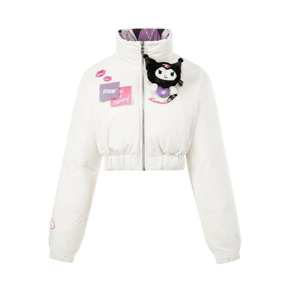 13DE MARZO Kuromi Bear Inside Out Down Jacket African Violet