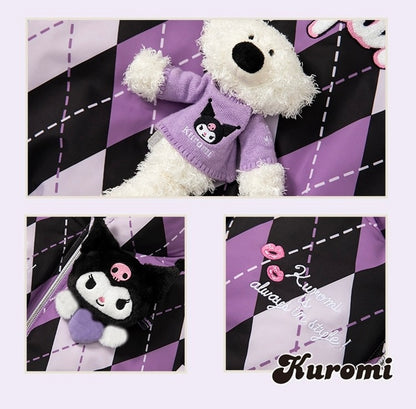 13DE MARZO Kuromi Bear Inside Out Down Jacket African Violet