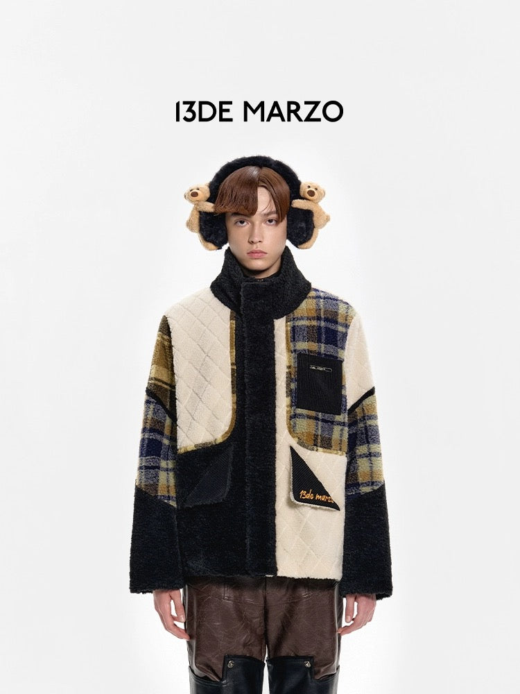 13DE MARZO Bear Nostalgic Woolen Coat Color Matching