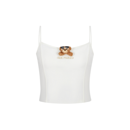 13DE MARZO Sunburnt Bear Cooling Tank White