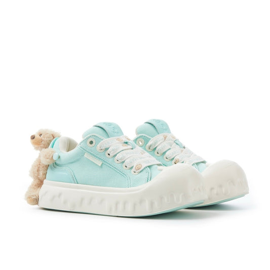 13DE MARZO Bear Melt Canvas Sneakers Green