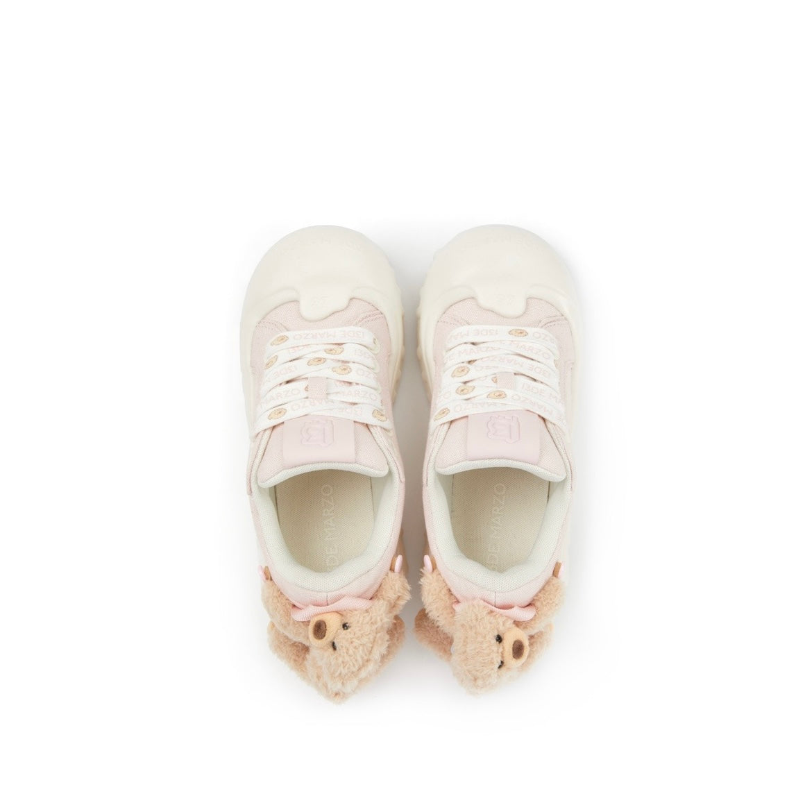 13DE MARZO Bear Melt Canvas Sneakers Pink