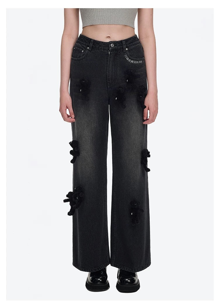 13DE MARZO Doozoo Straight Jeans Black