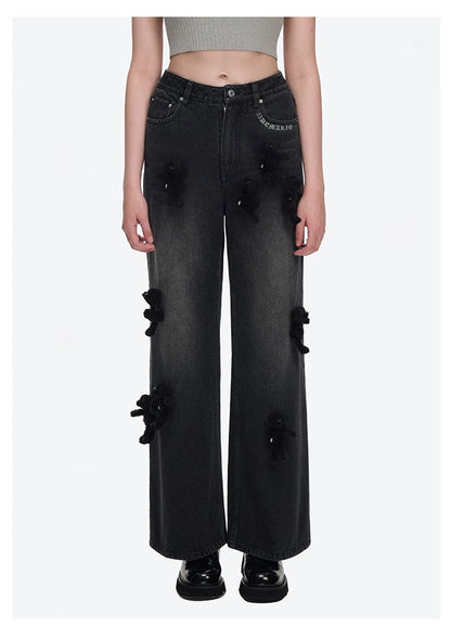 13DE MARZO Doozoo Straight Jeans Black