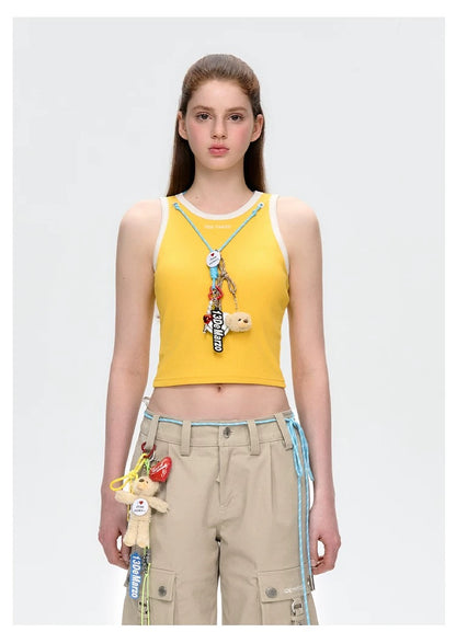 13DE MARZO Maximalist Pendant Tank Yellow