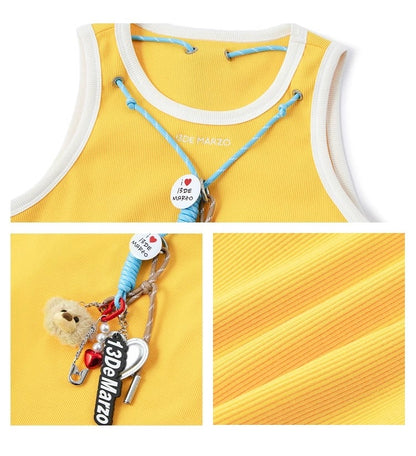 13DE MARZO Maximalist Pendant Tank Yellow
