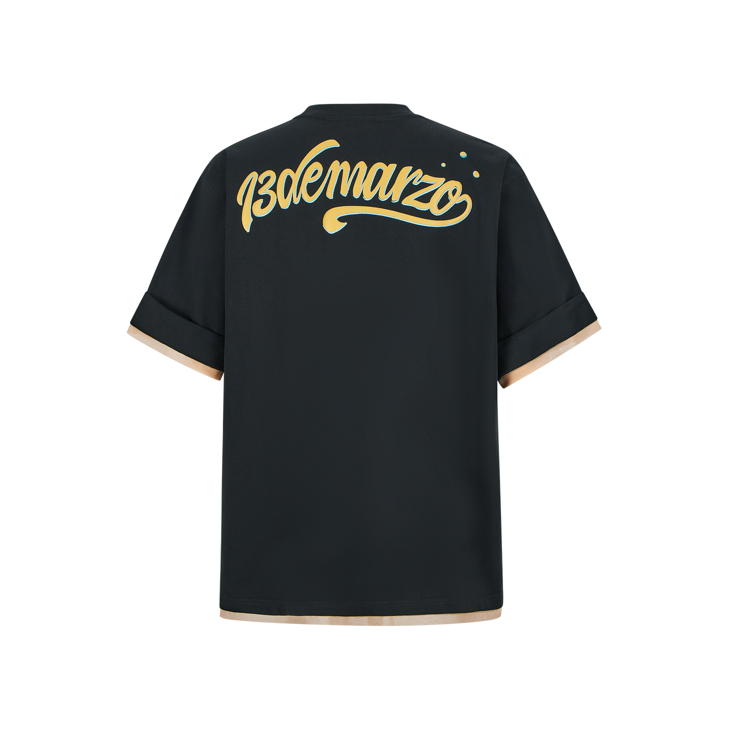 13DE MARZO Surfing Bear T-Shirt Black