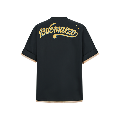 13DE MARZO Surfing Bear T-Shirt Black