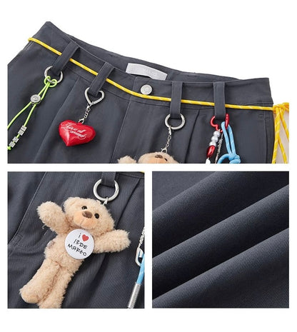 13DE MARZO Maximalist Pendant Cargo Pants Dark Grey