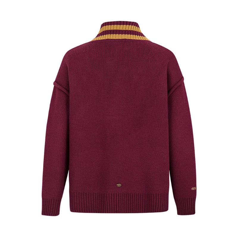 Harry Potter × 13DE MARZO Platform 9¾ Bear V-neck Sweater Red