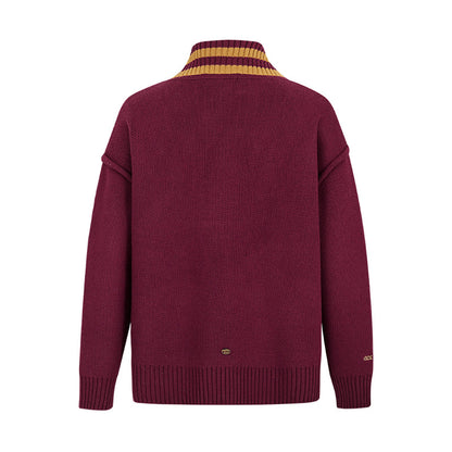 Harry Potter × 13DE MARZO Platform 9¾ Bear V-neck Sweater Red