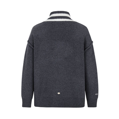 Harry Potter × 13DE MARZO Platform 9¾ Bear V-neck Sweater Grey