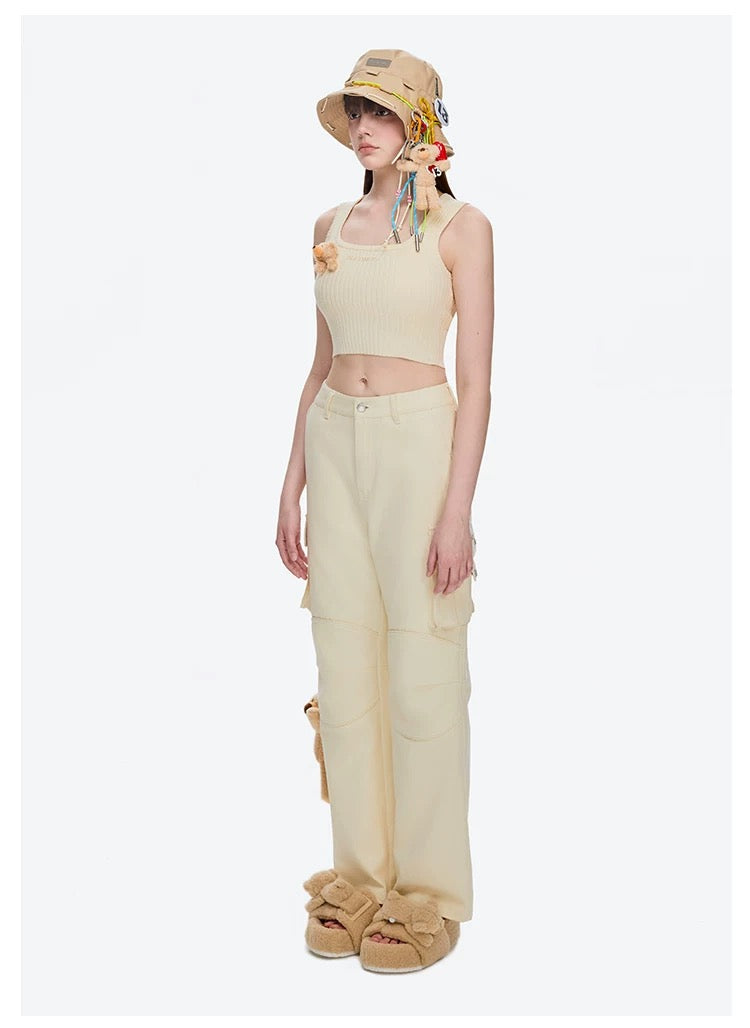 13DE MARZO Maximalist Pendant Bucket Hat Khaki