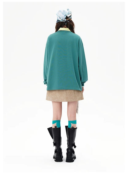 13DE MARZO x Superman Bear Comic Sweater Blue