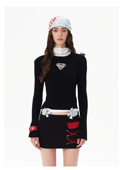 13DE MARZO x Superman Bear Top Black