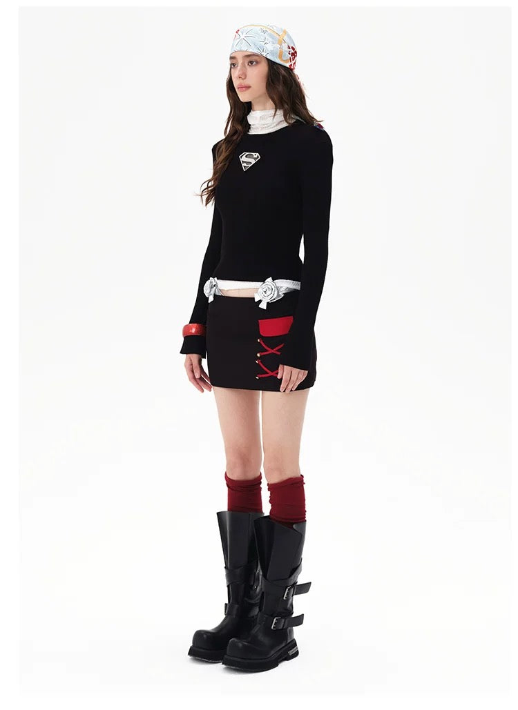 13DE MARZO x Superman Bear Top Black