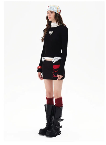 13DE MARZO x Superman Bear Top Black